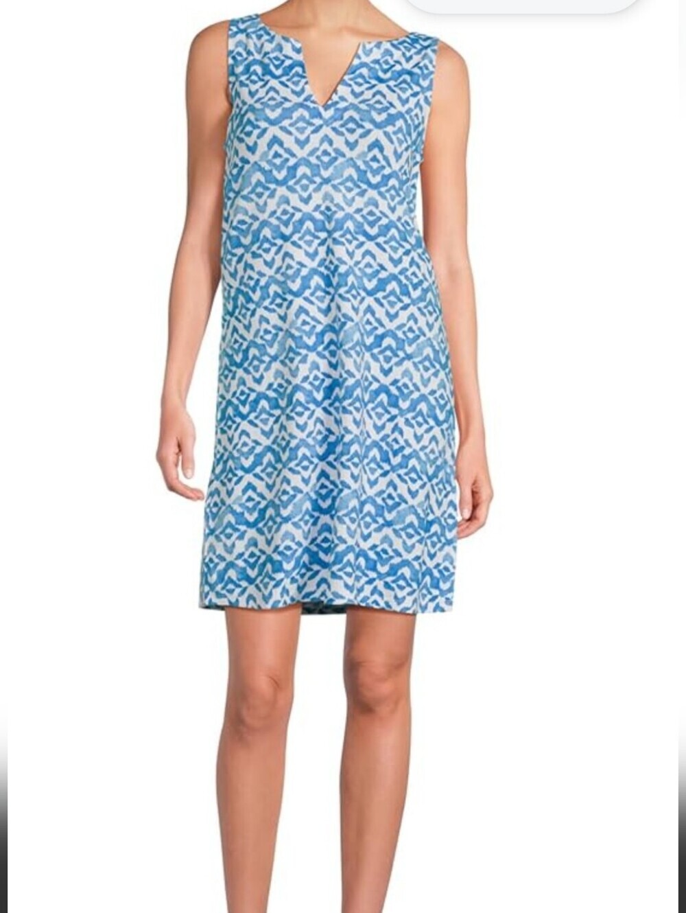 Tommy Bahama Coastal Tiles Blue & White S Sleeveless Mini Dress